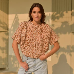 Blouse Shiloh léopard rose