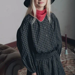 Blouse Irène vichy kaki