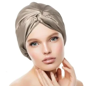 Bonnet Satin Turban Croisé