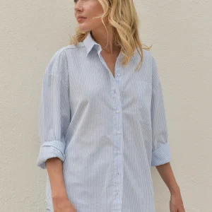 Chemise Manu rayé blanc bleu