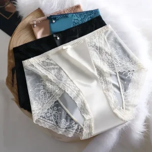 Culotte Satin Taille Haute Décor De Silhouette