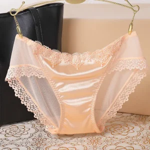 Culotte Satin Transparente Enchantement En Dentelle