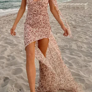 Robe été bohème longue dos nu