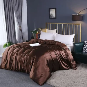 Housse de couette Marron Satin Exquis