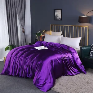 Housse de Couette Rêve Satin Brillant Violet