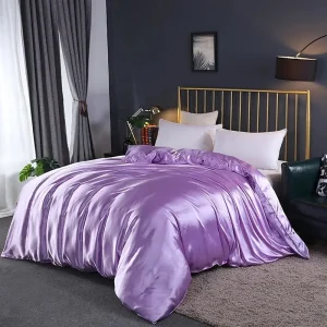 Housse de Couette Satin Douceur Lilas