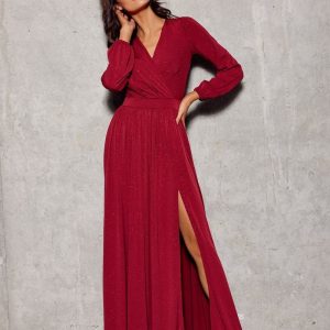 Longue robe de soirée rouge