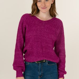 Pull à col réversible en maille ROMY – TU