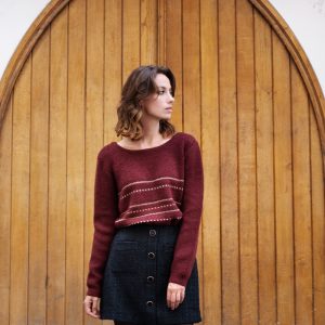 Gilet réversible femme avec rayures pailletées – BORDEAUX