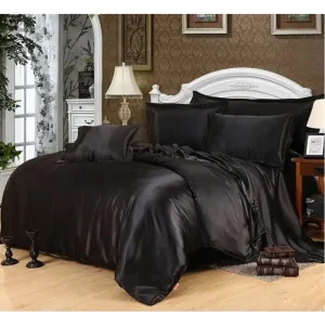 Parure de Lit Satin de Soie All in Black