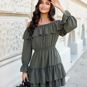 Robe avec volants superposés