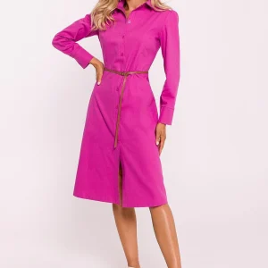 Robe chemise cintrée manches longues