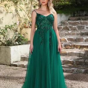 Robe de bal chic longue dos nu