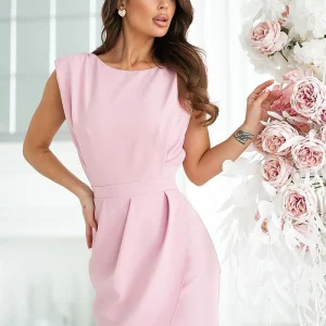 Robe de cocktail midi élégante drapée