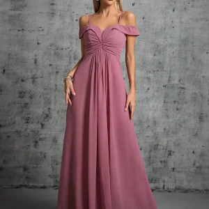 Robe demoiselle d'honneur rose pastel