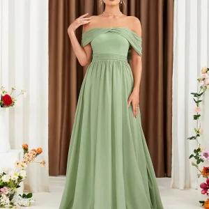 Robe demoiselle d'honneur verte sauge