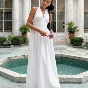 Robe été fluide longue sans manches