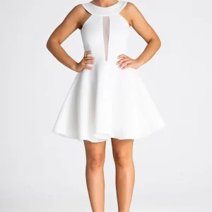 Robe évasée chic blanche