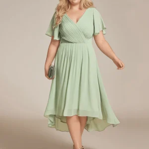Robe invitée au mariage vert sauge grande taille