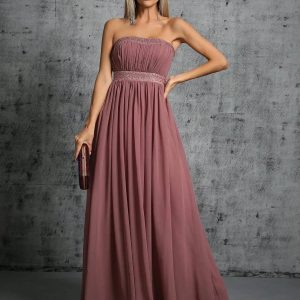 Robe invitée de mariage chic longue