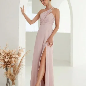 Robe invitée de mariage fendue fluide chic