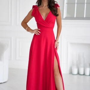 Robe longue chic fendue