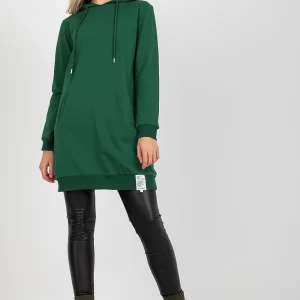 Robe sweat verte courte casual