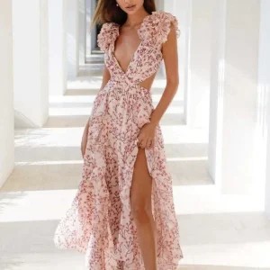 Robe invitée mariage bohème sexy longue