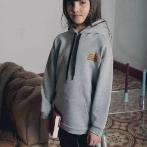 Sweat fille Loulou gris chiné