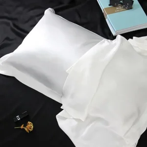 Taie d’oreiller Satin Blanche