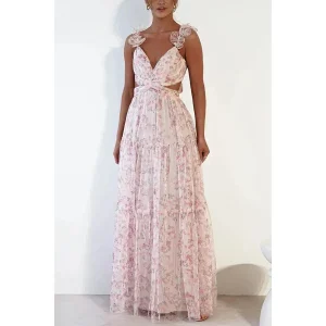 Robe invitée mariage bohème fleurie